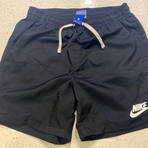 Size small, Men’s black Nike swim trunks with mesh